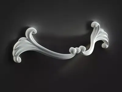 Antique Ornate Furniture Handle 3D model