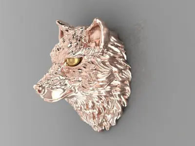  WOLF HEAD reliefs 3D print model