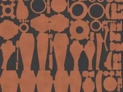 Clay Pots Set - Ceramic Vase Collection Low-poly 3D model