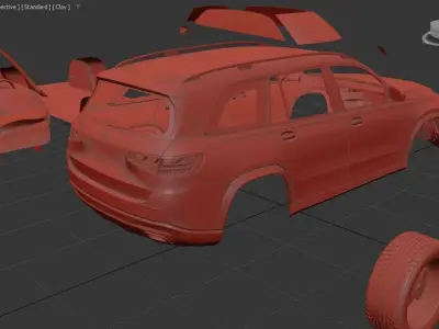 Mercedes Benz GLS600 Maybach 2024 3D print model