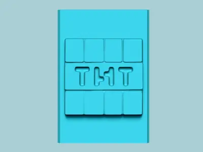 Stamp 90 Minecraft TNT - Fondant Decoration Maker Toy 3D print model