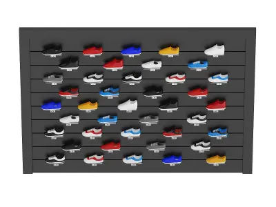 Market Shelf - Sport Shoes 3D model