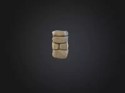 Stonewall Formation Low-poly 3D model