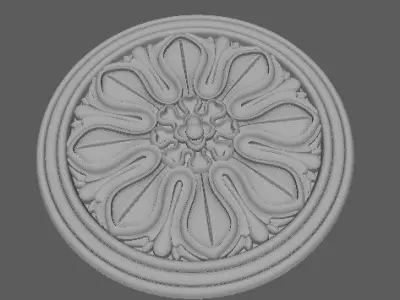Central decor ornament for furniture 3D model buy