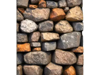 Rock Face Wall Scene Element Detail 3D print model