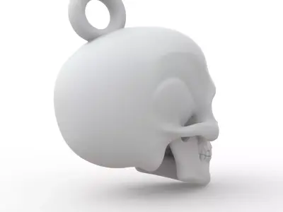 Skull Keychain 3D Print Model 3D print model