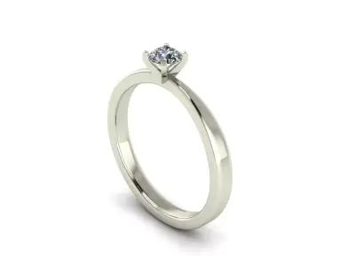 Solitaire Women Diamond Fashion Ring R9 3D print model
