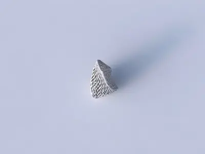 Vase twist puffy tipped triangle with twisted lattice tiles 3D print model
