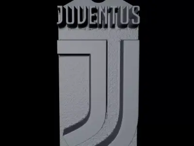 Juventus keychain 3D print model