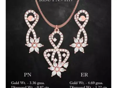 Pendant Earrings combo - 1117 3D print model