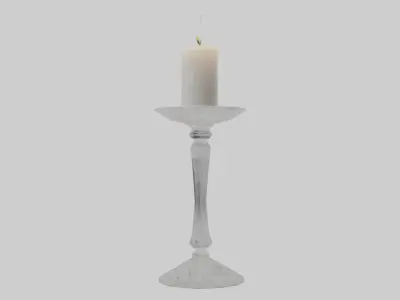 Crystal candle holder model Low-poly 3D model