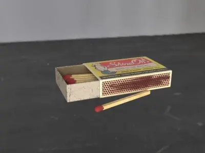 Ashtray and Matchbox 3D model