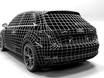 AUDI A3 COUPE 2017 Low-poly 3D model