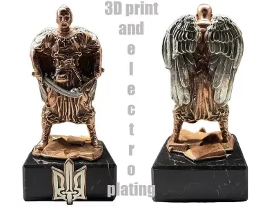 Cossack with wings 3D model 3D print model