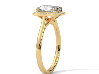 solitaire ring with detail images and 360 render videos 25 3D print model