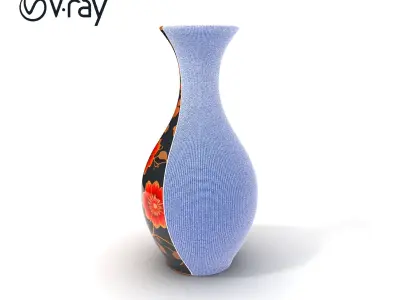 Decorative Floral Vase D Model Pack Low-poly 3D model