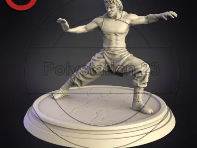 Character statue figure martial artist v1 3D print model