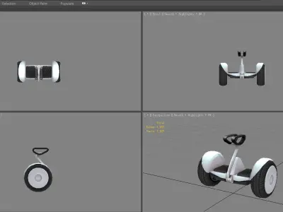 Balance bike Low-poly 3D model