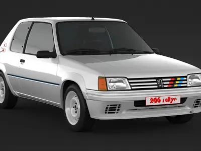 Peugeot 205 RALLYE 3D model