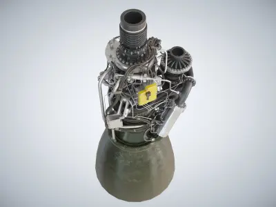 SpaceX Raptor 2 Engine 3D model