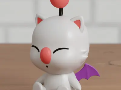 Moogle Chibi 3 Models Final Fantasy Fanart 3D print model