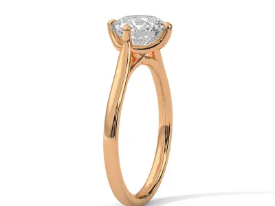 solitaire ring with detail images and 360 render videos 11 3D print model