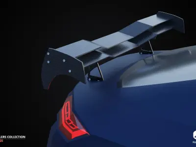 WINGS - Spoilers Collection - All Formats Low-poly 3D model