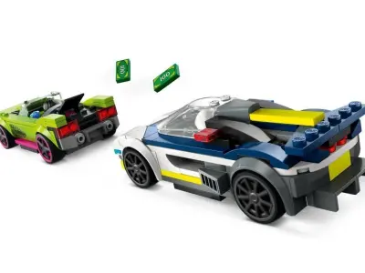 PixelBricks3D - LEGO Police Car and Muscle Car Chase  3D print model