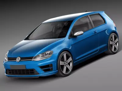 Volkswagen Golf VII R 2014 3D model