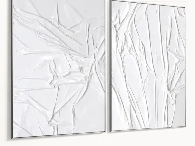 Plaster Two Photo Frame 279 Low-poly 3D model