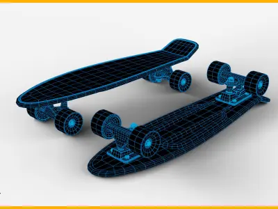 Penny Board Skateboard 3D model