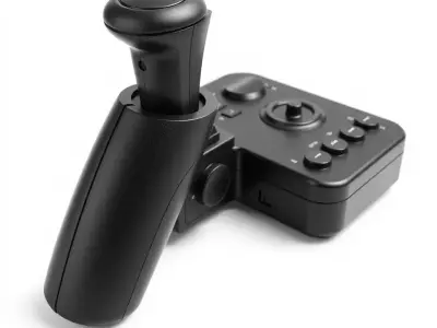 Joystick Controller Model Pack with Detailed Buttons and Grips Low-poly 3D model