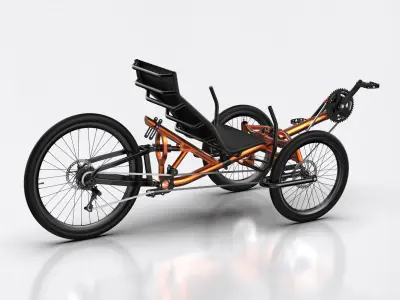 RECUMBENT TRIKE ACTUAL DIMENSION 3D model