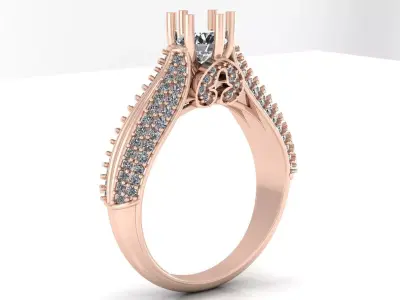 Jewelry Diamond Ring 3D Print Model 3D print model 12