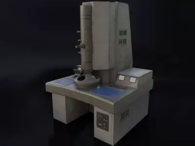 Old Dirty Electron Microscope Low-poly 3D model
