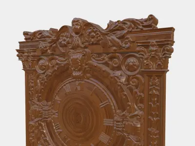Wooden Clock Decor For Wood Carving 3D print model