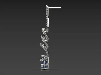 woman luxury diamond earring je0091 3D print model