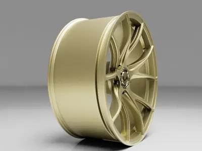 Vossen RS74 sport car ring Low-poly 3D model