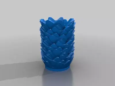 Leaf Vase Free 3D print model shop