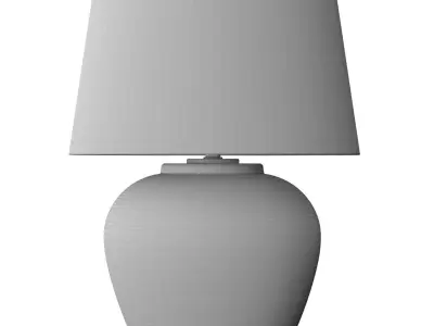 Rustic Nightstand bedside Provence Country European  Table Lamp 3D model