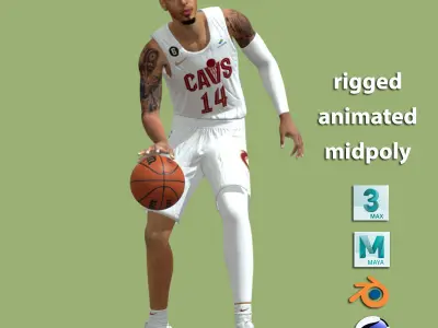 3D Rigged Danny Green Cleveland Cavaliers NBA 3D model
