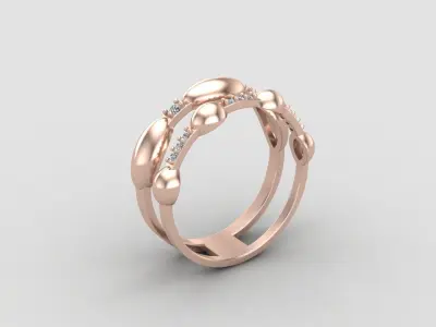 Minimal Eternity diamond ring 145-MW 3D print model