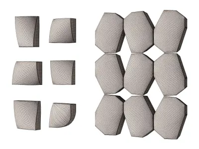 354 decorative wall art 20 minimal classic metal artwork 03 3D model