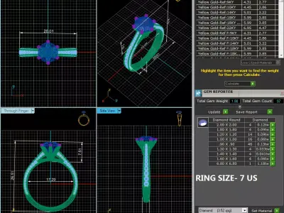 Double Pave Solitaire Ring CAD Design Luxury Engagement Model 3D print model