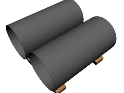 12in Thin Wall Pipe 3D model