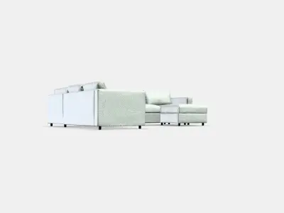 VIMLE corner sofa 5-seater Low-poly 3D model