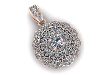 Diamond Gold Pendant CG03 3D print model