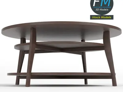 Circular side table 1 3D model