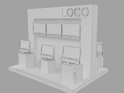 Booth Exhibition Stand a432 3D model