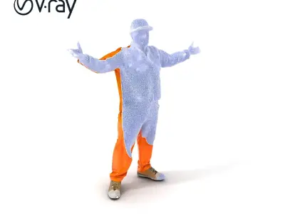 Construction Worker Model Pack with Uniform and Hard Hat Low-poly 3D model